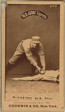 Philadelphia Quakers Tommy McCarthy 1880s Baseball Card Second Baseman picture