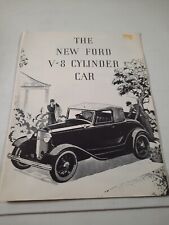 Vtg The New Ford V8 Cylinder Car Brochure picture