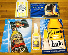 Lot 5 Beer Liquor Metal BAR Signs Decor Man Cave Corona Light Moosehead Fishers picture