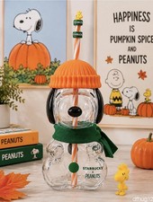 Made Pre-Order Starbucks x Peanuts Snoopy Glass Cup 22oz picture
