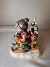 Goebel Hummel “Ride Into Christmas” 396/1 TMK5 Boy Sled Lantern picture