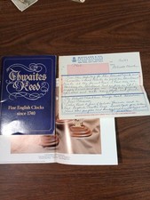 THWAITES & REED CLOCK BOOKLET + 1983 HAVILAND DEALER LETTER F.W. ELLIOTT RARE picture