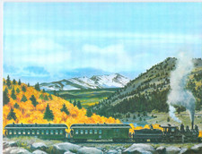 Vtg Book Print Switzerland Trail Colorado & Northwestern C&N Train Autumn Art picture