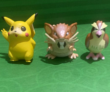 TOMY Pokémon Plastic Figurine Lot of 3 Pikachu Raticate Pidgeotto, Anime & Manga picture