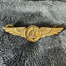 US Navy Naval Aircrew AC Wings Badge 1/20 10K Gold Filled Clutch Back picture
