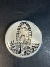 Vintage 1893 World's Fair Ferris Wheel Souvenir Paper Weight -small Chip picture