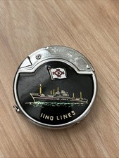Vintage Lino Lines Freighter Ship Windmill Lighter Japan picture