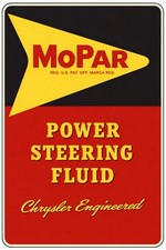 Mopar Chrysler Power Steering Fluid Vintage Style Metal Sign Advertising picture