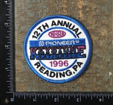 Vintage NHRA 12TH ANNUAL KEYSTONE NATIONALS 1996 Pennsylvania Drag Racing Patch picture