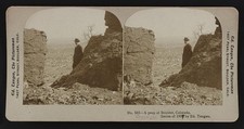 Photo:Boulder Colorado 1909 Man on Cliff Stereoview Panorama picture