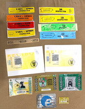 USDA APHIS Inspected Labels & Puerto Rico Revenue Stamps Mixed Paper Lot picture