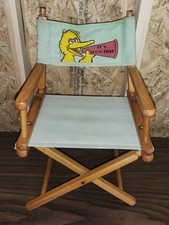 VINTAGE RARE Muppets sesame Street big bird kids director chair used  picture