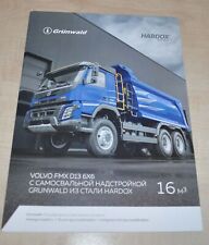 Grunwald Dump 16 Hardox Volvo FMX D13 6x6 Truck Brochure Prospekt RU picture