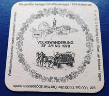Beer mat brewery Ayinger beer Aying Volkswandertag 1978 picture