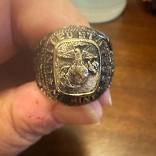 US Marine Corps USMC Eagle Globe & Anchor Emblem Ring - Militaria picture
