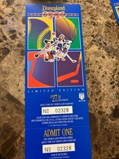Collectable Vintage Unused Disneyland Park Preview Series 1991 Ticket California picture