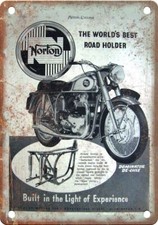 Vintage Motorcycle Ad Reproduction Metal Sign F109 picture