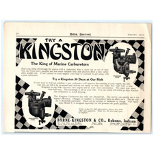 1915 Print Ad Byrne Kingston Co King of Marine Carburetors Automatic Air Boats picture