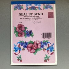 Vtg SEAL N SEND Folders Stationary Notes Flowers USA 18 Folders NOS picture