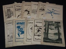 1924-1928 APOKEEPSIAN POUGHKEEPSIE HIGH SCHOOL MAGAZINES LOT OF 11 - O 1789 picture