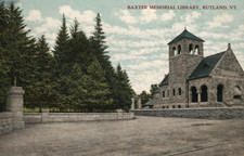 Rutland Vermont VT Baxter Memorial Library Retro Vintage Art Picture Photo 4x6 picture