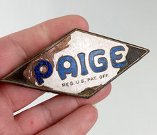 Original Vintage Early 1900's PAIGE Enamel Automobile Emblem Badge 4