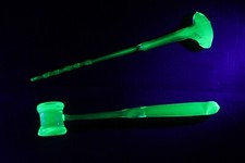 Handcrafted Uranium Glass Lobotomy Set โ Glows Neon Green Under UV picture