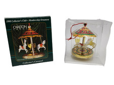 1998 Carlton Cards Heirloom Collector's Club Ornament COLLECTOR'S CAROUSEL B171 picture