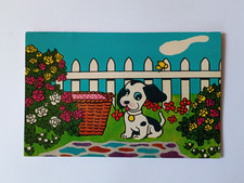 Vintage 1950's Puppy Squeaker Postcard from Japan, Working Squeaker Mechanism picture