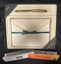 CROSS 23k Gold Plated Ballpoint Pen William Arthur Stationery Set 1990s NIB NOS picture