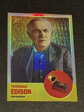 2009 Topps American Heritage Thomas Edison #C41 Chrome Refractor 22/76. Rare picture