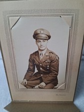 Original WWII US Army Soldier Portrait Photo By Loxton Hand Tinted Military... picture