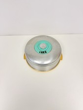 Vintage Rare Kromex Cake cover Dome Aluminum W/ Blue Accent Mid Century 1950s picture