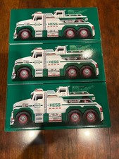 HESS TOW TRUCK RESCUE TEAM 3 PACK BNIB 3 TOW FEATURES LIGHTS SOUNDS RAMP MOTOR picture