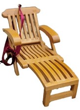 VTG Restoration Hardware Beach Lounger Chair Wooden Summer Christmas Ornament 5