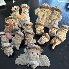Vtge 1994-Y2K Dreamsicles 14  Lot Ceramic Cast Art Angel Figurines picture