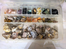 Assorted Mixed Natural Rough Crystal & Mineral Specimens Lot in Organizer Case picture