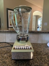 Vintage MCM Avocado Green Sunbeam Solid State Blender 5 Cup Tested WORKS VTG picture