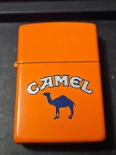 Vtg 1992 Zippo Camel Cigarettes The Beast Emblem Matte Orange Brass Lighter picture