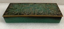 Vintage Brass Dayagi Green  12 Tribes Israel Jewelry Box 2a picture