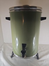 Vintage MCM West Bend Avacado Green Electric Coffee Percolator 30 Cup Capacity picture