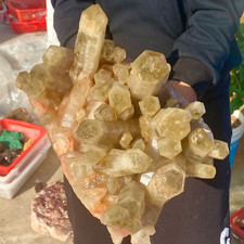 24.46LB Large Natural Citrine Cluster Mineral Specimen Quartz Crystal Healing. picture