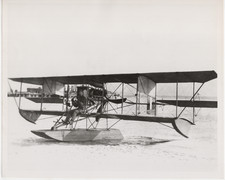Curtiss-Type Seaplane Hydroplane Vintage Early Aviation Photo Dual Wheel Harbor picture