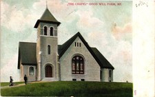 1906 The Chapel Good Will Farm Building Maine ME Posted Vintage Postcard picture