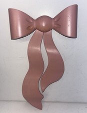 Vintage Lavender & Lace 3D Wood Bow Wall Hanging Ouray CO Pink 12