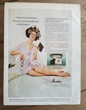 1962 lady Norelco shaving razor woman lingerie legs Dazzle your husband ad picture