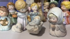 ⁠VTG Avon Heavenly Blessings Porcelain Nativity Set Complete 13 Pc 11 Boxes⁠ picture