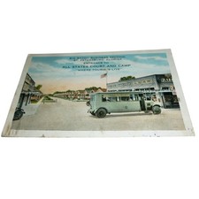 Vintage St Petersburg Florida All States Court and Camp Linen Postcard E C Kropp picture