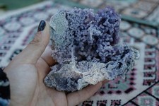 Natural Purple Grape Agate Crystal Chalcedony Cluster Specimen Raw Mineral 320g picture