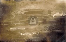 c1912 Montpelier Ohio Railroad Round House. RPPC Photo Postcard COPY picture